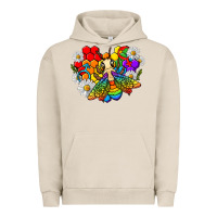 Pigment French Oak pride bee with daisy lgbtq Urban Hoodie - texasbilliewilder