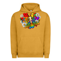 Pigment Peanut Butter pride bee with daisy lgbtq Urban Hoodie - texasbilliewilder