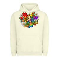 Pigment Pistachio pride bee with daisy lgbtq Urban Hoodie - texasbilliewilder