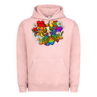 Pigment Salmon pride bee with daisy lgbtq Urban Hoodie - texasbilliewilder