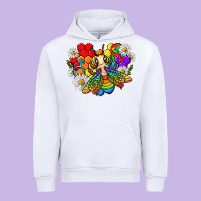 Urban Hoodie pride bee with daisy lgbtq