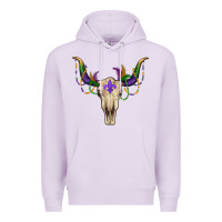Lilac mardi gras bullskull Premium Hoodie - RanaPortraitStore