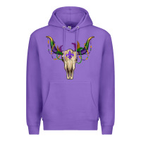 Purple mardi gras bullskull Premium Hoodie - RanaPortraitStore