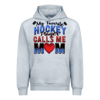 Heather Grey my favorite hockey player calls me mom Urban Hoodie - Zillion Design Studio