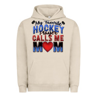 Pigment French Oak my favorite hockey player calls me mom Urban Hoodie - Zillion Design Studio