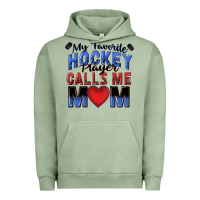 Pigment Oil Green my favorite hockey player calls me mom Urban Hoodie - Zillion Design Studio