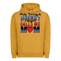 Pigment Peanut Butter my favorite hockey player calls me mom Urban Hoodie - Zillion Design Studio