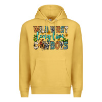 Antique Gold wild west long live cowboys Premium Hoodie - Zillion Design Studio