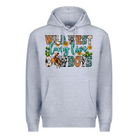 Heather Grey wild west long live cowboys Premium Hoodie - Zillion Design Studio