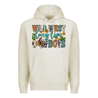 Oatmeal Heather wild west long live cowboys Premium Hoodie - Zillion Design Studio