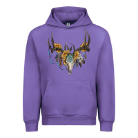 Tulip Boho Deer Skull Sunflowers And Gemstone Urban Hoodie - RanaPortraitStore