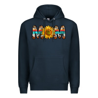Navy mom sunflower Premium Hoodie - Zillion Design Studio