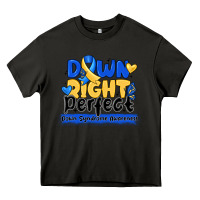 Asphalt down right perfect down syndrome awareness Heavy Core Tee - CowhideDigitalArt