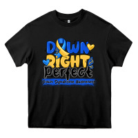 Black down right perfect down syndrome awareness Heavy Core Tee - CowhideDigitalArt