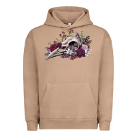 Pigment Burro Boho floral raven skull Urban Hoodie - RanaPortraitStore