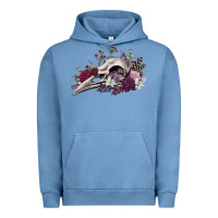 Boho Floral Raven Skull Urban Hoodie | Teevron