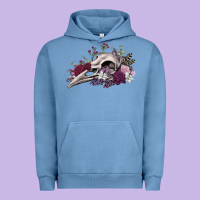 Urban Hoodie Boho floral raven skull