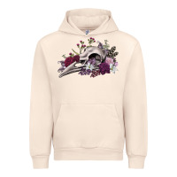 Sandshell Boho floral raven skull Urban Hoodie - RanaPortraitStore