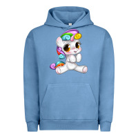 Pigment Pebble Blue pride cute unicorn Urban Hoodie - texasbilliewilder