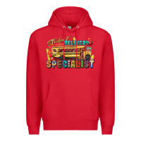 Red student delivery specialist Premium Hoodie - texasbilliewilder