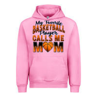 Fuchsia Pink my favorite basketball player calls me mom Urban Hoodie - Zillion Design Studio