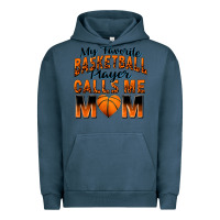 Pigment Midnight Navy my favorite basketball player calls me mom Urban Hoodie - Zillion Design Studio