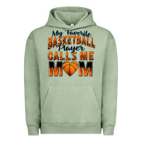 Pigment Oil Green my favorite basketball player calls me mom Urban Hoodie - Zillion Design Studio