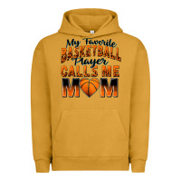 Pigment Peanut Butter my favorite basketball player calls me mom Urban Hoodie - Zillion Design Studio