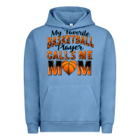 Pigment Pebble Blue my favorite basketball player calls me mom Urban Hoodie - Zillion Design Studio