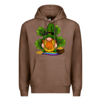 Chestnut st patricks day gnomes shamrock gold horseshoes rainbow Premium Hoodie - RanaPortraitStore
