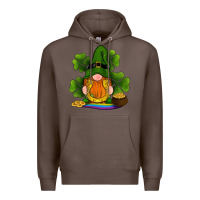 Coffee st patricks day gnomes shamrock gold horseshoes rainbow Premium Hoodie - RanaPortraitStore