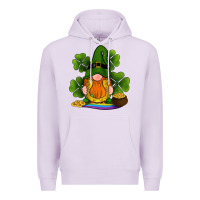 Lilac st patricks day gnomes shamrock gold horseshoes rainbow Premium Hoodie - RanaPortraitStore