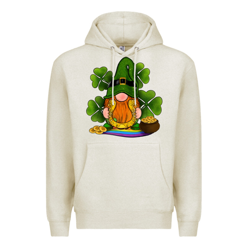 St Patricks Day Gnomes Shamrock Gold Horseshoes Rainbow Premium Hoodie by RanaPortraitStore | Teevron