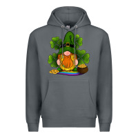 Rock st patricks day gnomes shamrock gold horseshoes rainbow Premium Hoodie - RanaPortraitStore