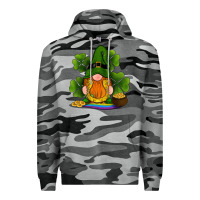 Slate Camo st patricks day gnomes shamrock gold horseshoes rainbow Premium Hoodie - RanaPortraitStore