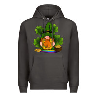Smoke st patricks day gnomes shamrock gold horseshoes rainbow Premium Hoodie - RanaPortraitStore