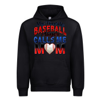 Black my favorite baseball player calls me mom Urban Hoodie - Zillion Design Studio