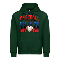 Forest Green my favorite baseball player calls me mom Urban Hoodie - Zillion Design Studio