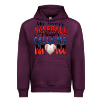 Mauve Wine my favorite baseball player calls me mom Urban Hoodie - Zillion Design Studio