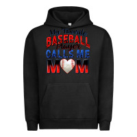 Pigment Black my favorite baseball player calls me mom Urban Hoodie - Zillion Design Studio