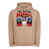 Pigment Burro my favorite baseball player calls me mom Urban Hoodie - Zillion Design Studio