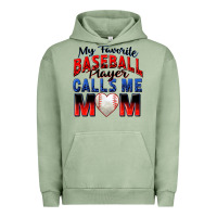 Pigment Oil Green my favorite baseball player calls me mom Urban Hoodie - Zillion Design Studio