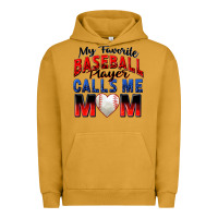 Pigment Peanut Butter my favorite baseball player calls me mom Urban Hoodie - Zillion Design Studio
