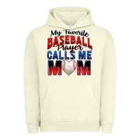 Pigment Pistachio my favorite baseball player calls me mom Urban Hoodie - Zillion Design Studio