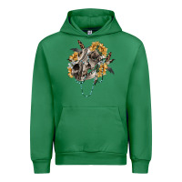 Emerald Boho wolf skull Urban Hoodie - RanaPortraitStore