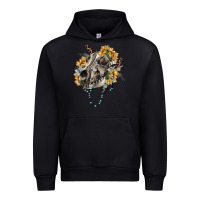 Foreset Green Boho wolf skull Urban Hoodie - RanaPortraitStore