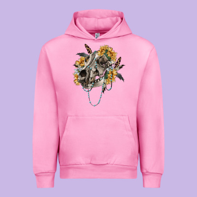 Urban Hoodie Boho wolf skull