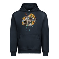 Navy Boho wolf skull Urban Hoodie - RanaPortraitStore