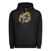 Pigment Black Boho wolf skull Urban Hoodie - RanaPortraitStore