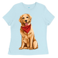 Baby Blue golden retriever Ladies Tee - Artiststas